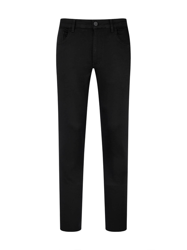 Hatemoğlu Siyah Slim Fit Pamuklu 5 Cep Kanvas Pantolon