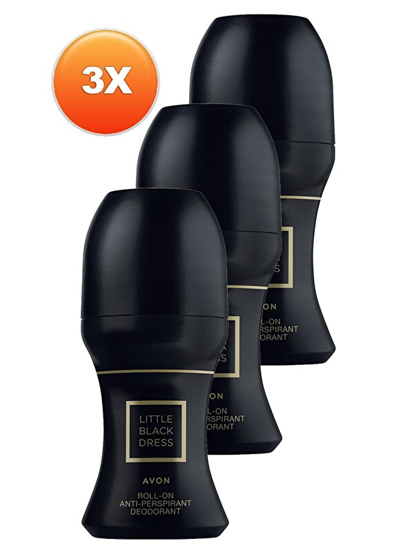 AVON Little Black Dress Kadın Rollon 50 Ml. Üçlü Set