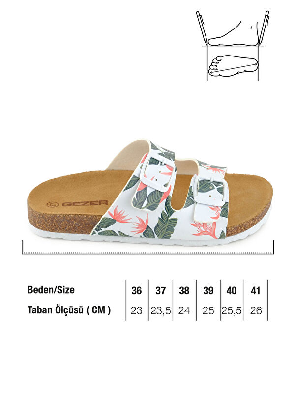 Kadın Yazlık Rahat Mantar PVC Taban İki Toka Ayarlanabilir Günlük Terlik - Görsel 3