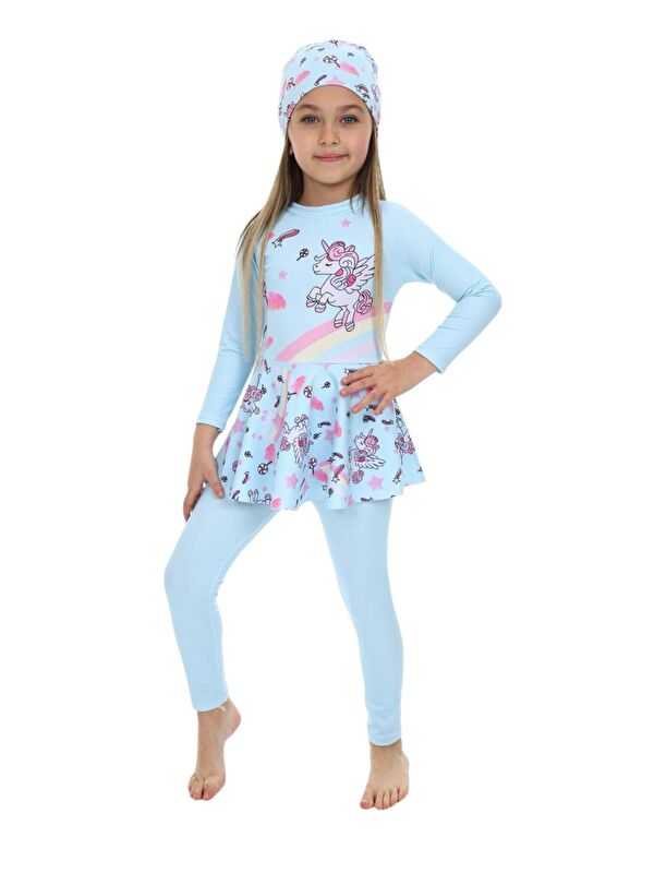 My Kids Wear Etek Detaylı Boneli Kız Çocuk Mayo