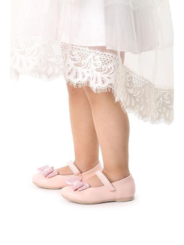 Cırtlı Fiyonklu Kız Çocuk Babet Ayakkabı Ege 200 Cilt - Görsel 3