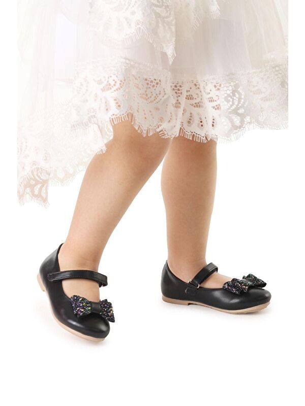 Cırtlı Fiyonklu Kız Çocuk Babet Ayakkabı Ege 200 Cilt - Görsel 3