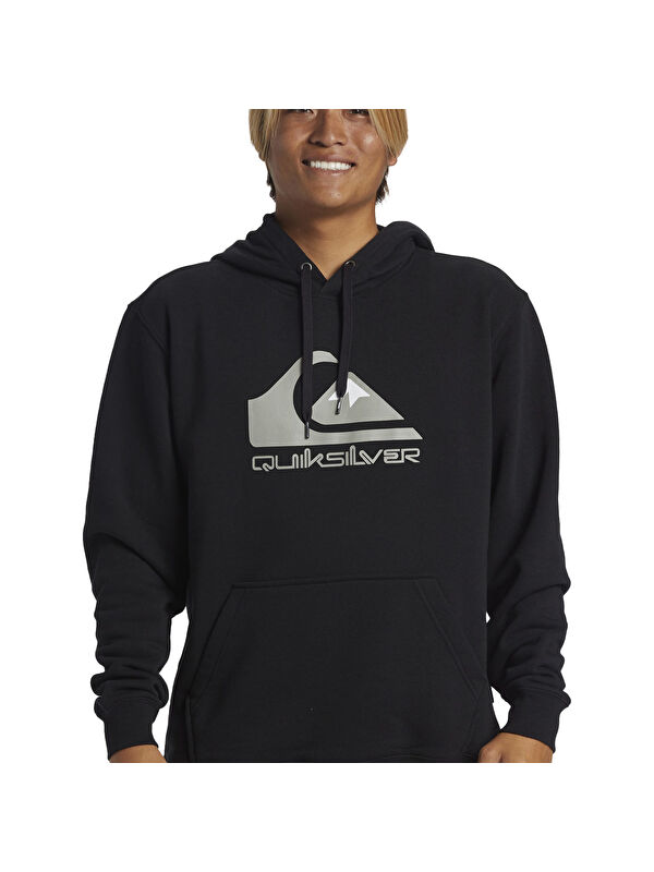 Quiksilver Big Logo Hoodie Erkek Siyah Kapüşonlu Sweatshirt