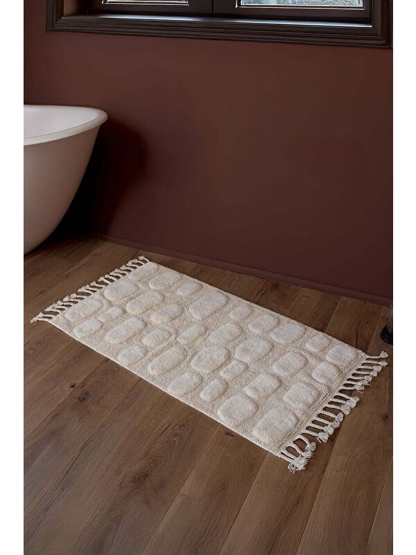 İrya Wall Tekli Banyo Paspası %100 Pamuk 70x150 cm Ekru