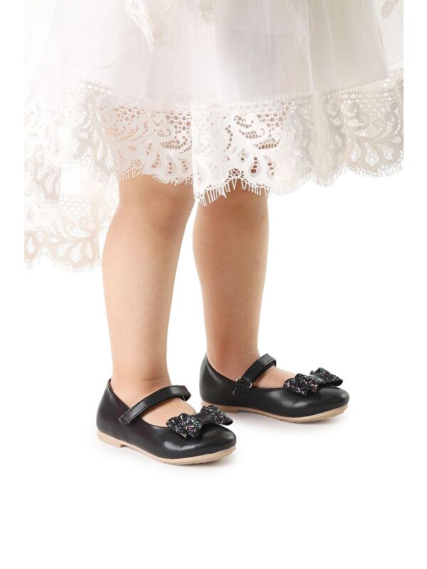 Cırtlı Fiyonklu Kız Çocuk Babet Ayakkabı Ege 200 Cilt - Görsel 4