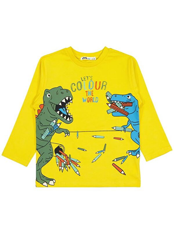 Civil Boys Colour Dinozor Baskılı 2-5 Yaş Sweatshirt