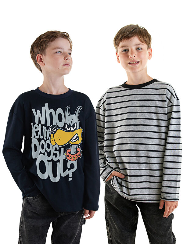 Denokids Erkek Çocuk 2'Li Paket T-Shirt