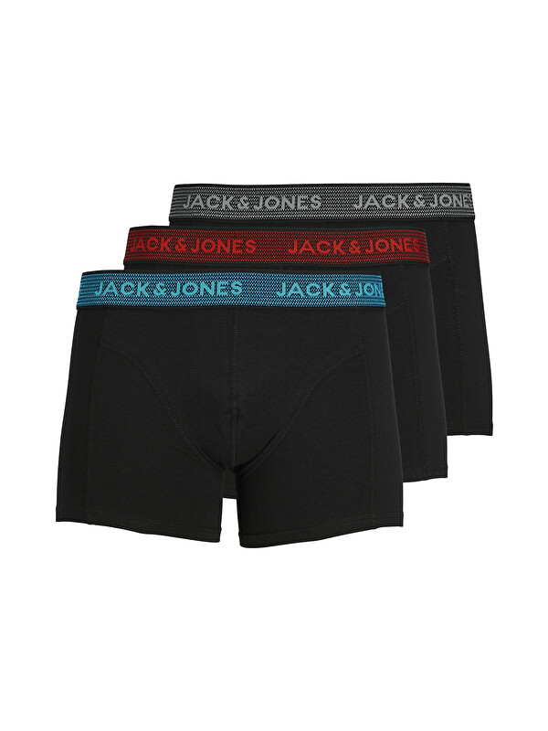 Jack & Jones Additionals Jacwaistband Streç Pamuklu Logo Baskılı 3 Pack Erkek Boxer 12127816