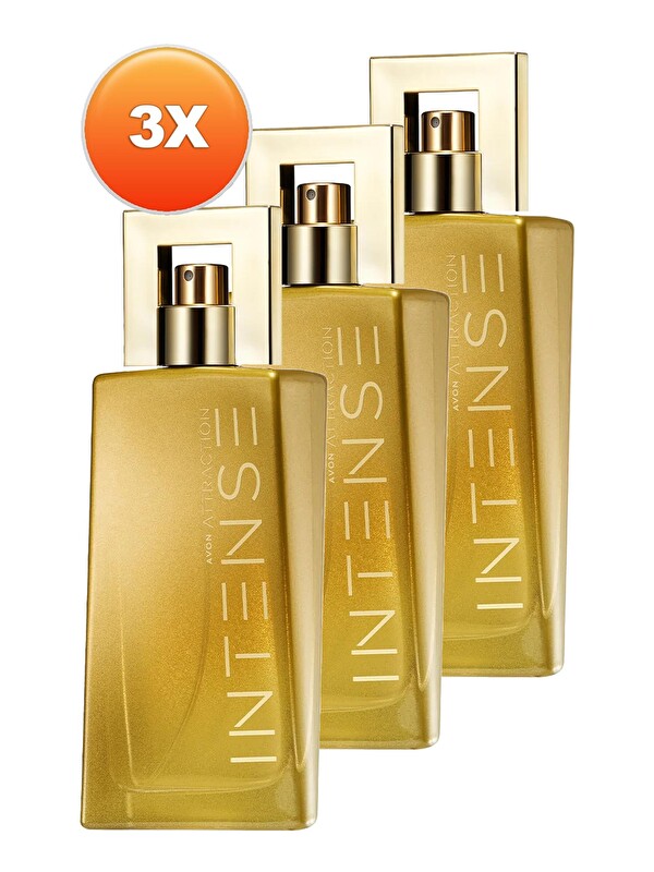 AVON Attraction Intense Kadın Parfüm Edp 50 Ml. Üçlü Set