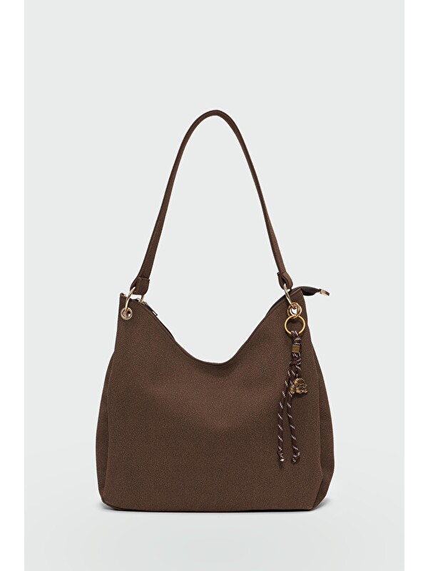 Shulebags Calico Charmlı Omuz Çantası Kahve
