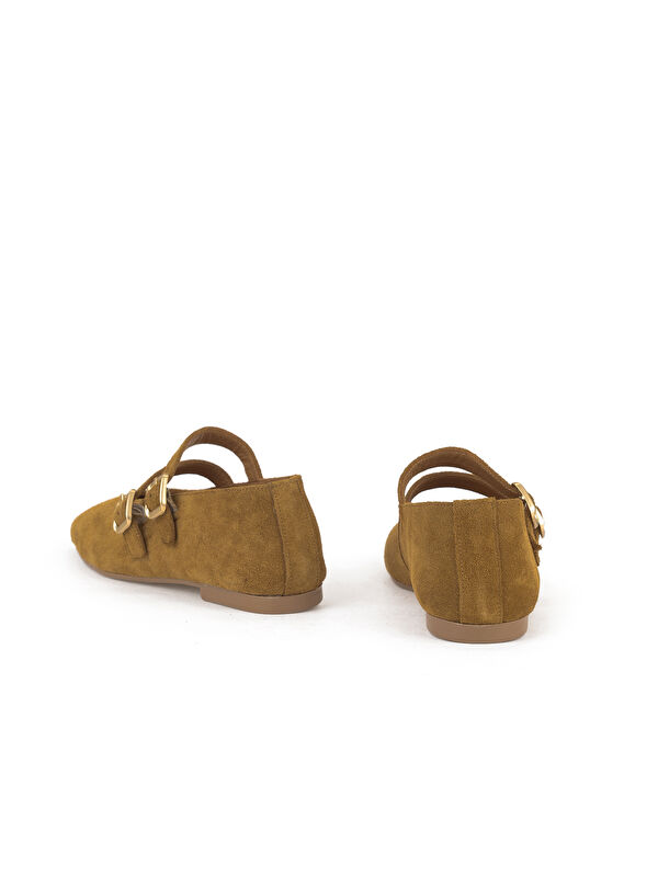 Ziya Ayakkabi Kahverengi Ziya Ayakkabi Hakiki Kadın Deri Babet 153111Z4083