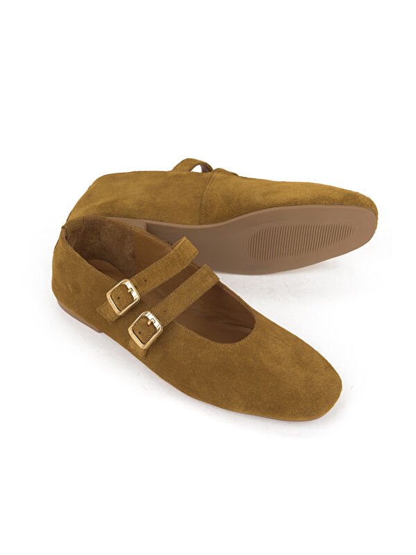 Ziya Ayakkabi Kahverengi Ziya Ayakkabi Hakiki Kadın Deri Babet 153111Z4083