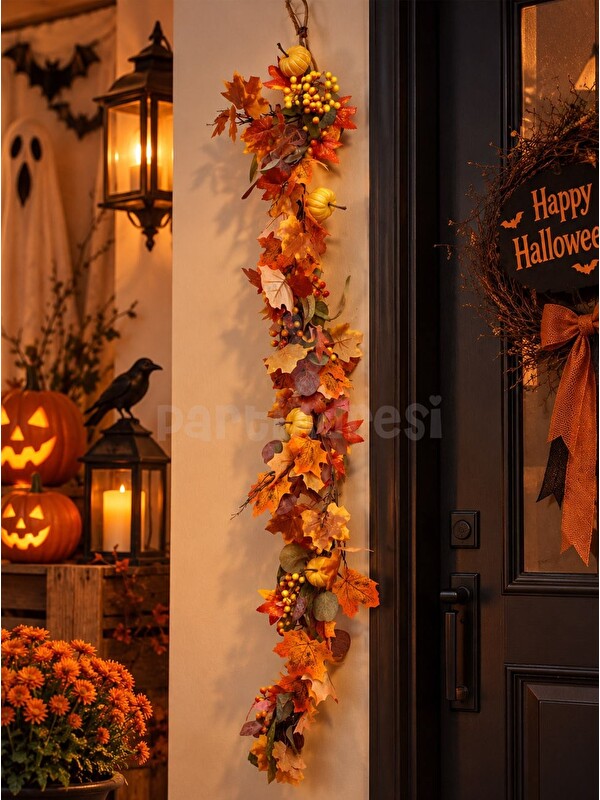 Parti Adresi Dekoratif Balkabaklı Garland 150 cm