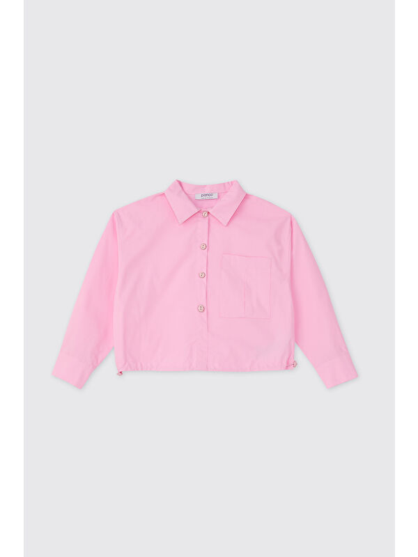 Panço Kız Çocuk Pembe Gömlek