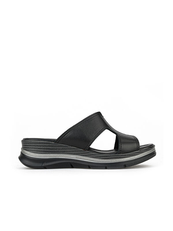 Ziya Ayakkabi Turuncu Ziya Ayakkabi Hakiki Deri Kadın Dolgu Terlik 1611020Z2565