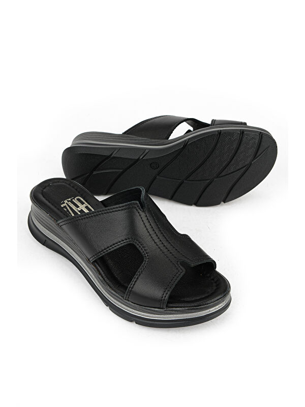 Ziya Ayakkabi Turuncu Ziya Ayakkabi Hakiki Deri Kadın Dolgu Terlik 1611020Z2565