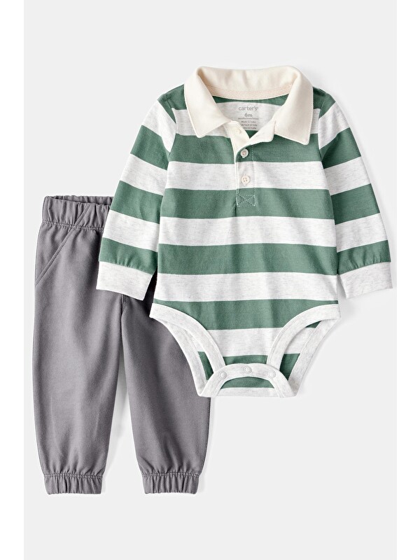 Carter's Erkek Bebek Ekru Body Pantolon