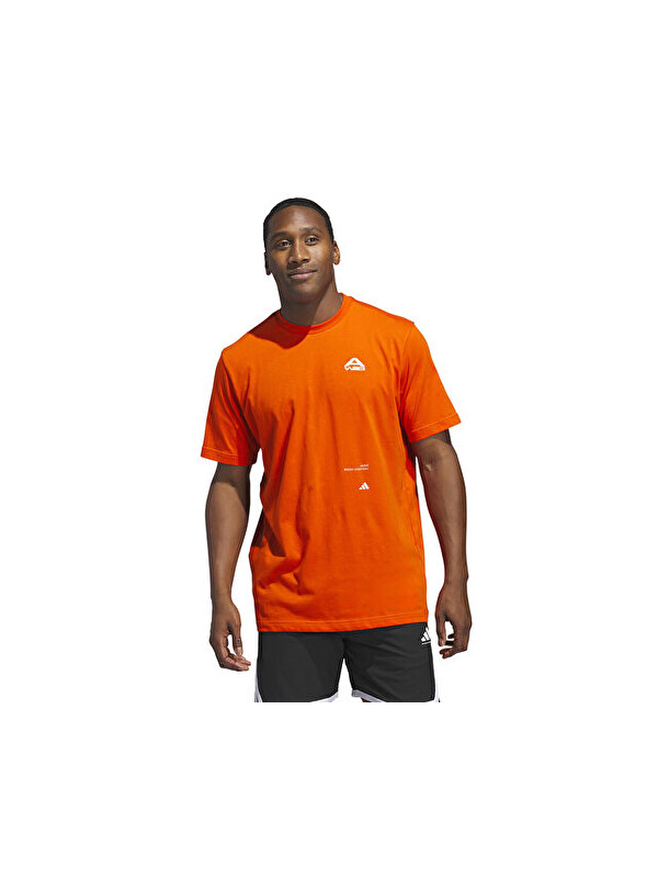 Adidas Hd Photo T Erkek Basketbol Tişörtü JI7095 Turuncu
