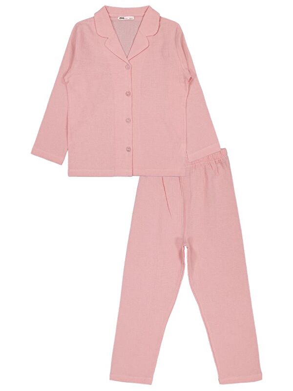 Civil Girls Düz 6-9 Yaş Pijama Takımı - Pudra 8-9 Yaş