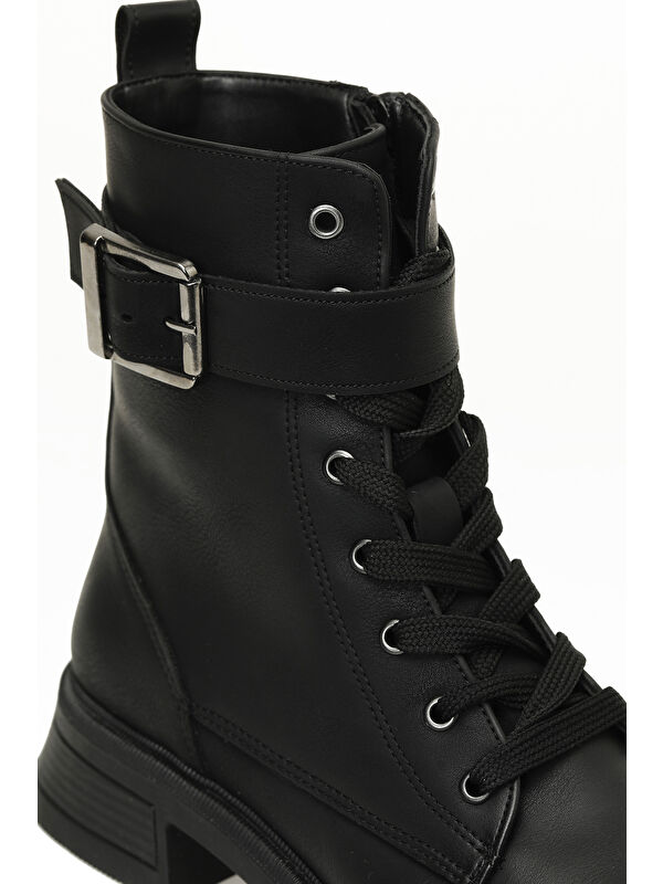 SHARON 4PR Siyah Kadın Düz Bot - Görsel 8