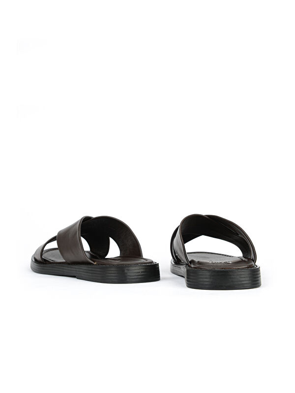 Ziya Ayakkabi Lacivert Ziya Ayakkabi Hakiki Erkek Deri Terlik 1611045ZM153