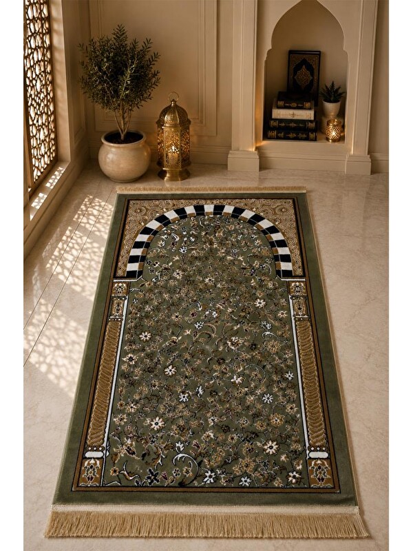 Çeyiz Diyarı Rawza Bambu Halı Seccade 70x110 cm