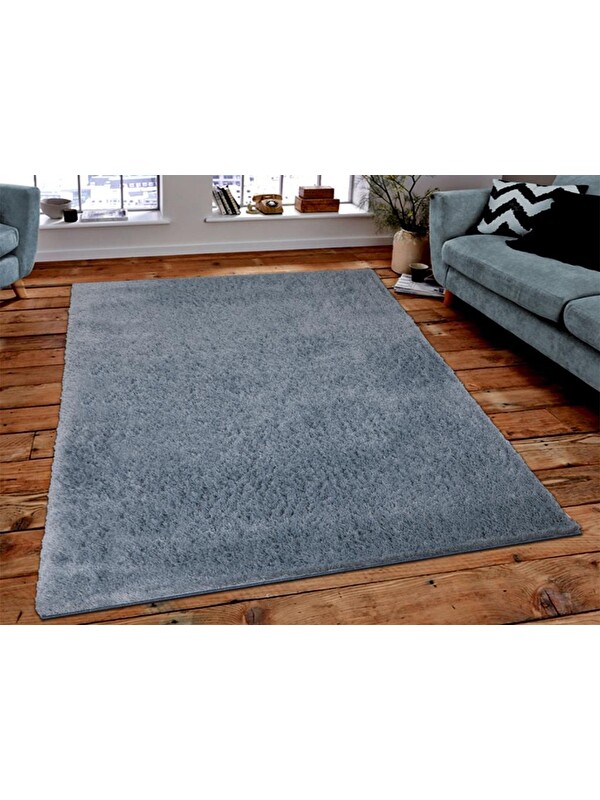 Çeyiz Diyarı Soft Plain Mavi Dikdörtgen Halı 150x230cm