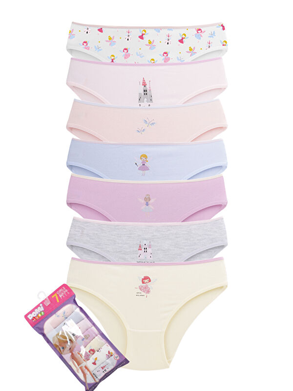 Domikids Kız Çocuk Pamuklu Külot 7'Li Paket