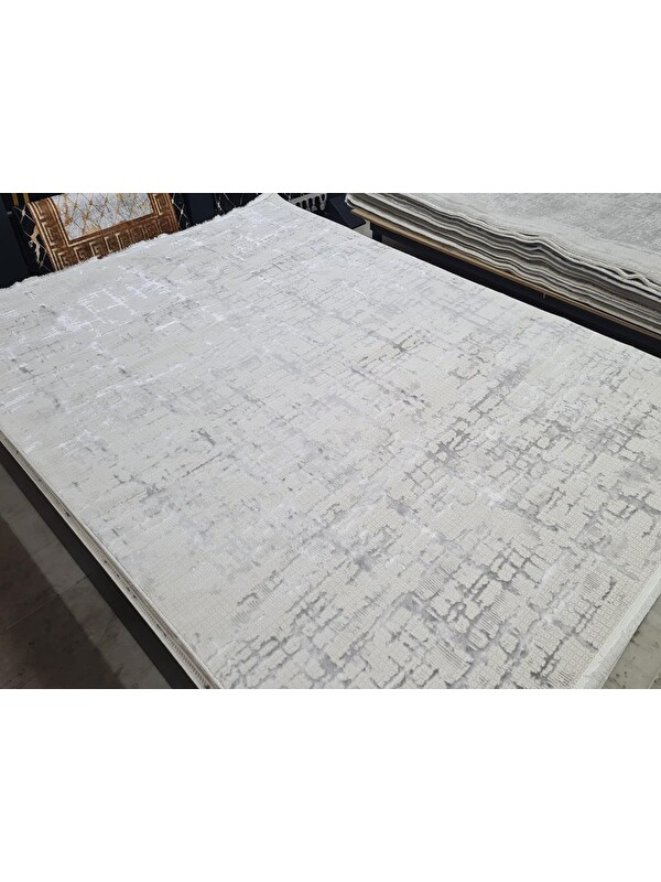 Çeyiz Diyarı Star Crazy Krem Gümüş Dikdörtgen Halı 160x230cm