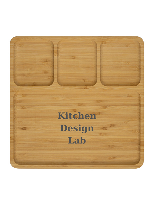 Kitchen Design Lab Bambu Sunum Ve Kahvaltı Tabağı Büyük Boy 4 Bölmeli