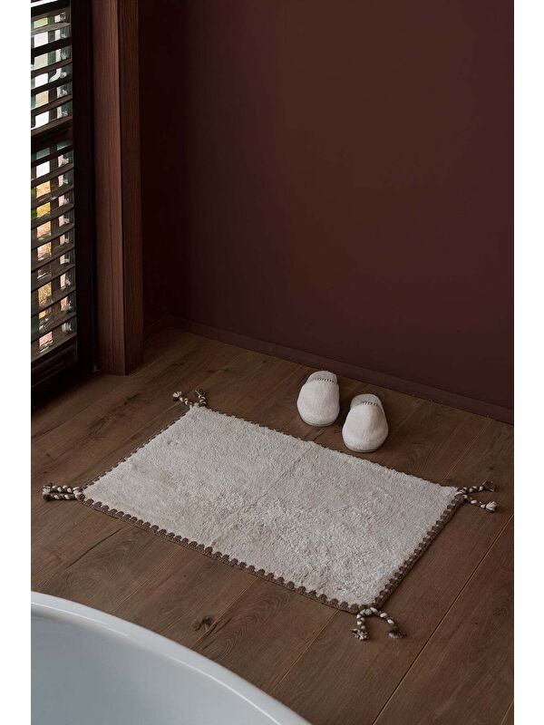 İrya Vina Tekli Banyo Paspası Bambu 60x100 cm Açık Bej
