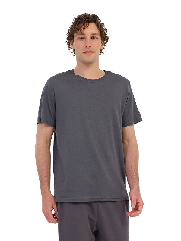 Lumberjack MB CT110 PM C NK T-SH 6FX Gri Erkek Kısa Kol T-Shirt