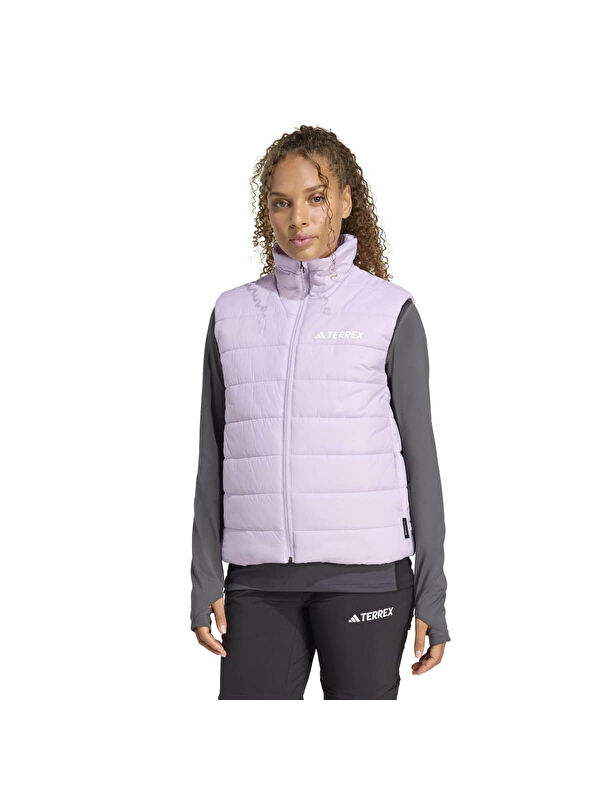 Adidas Terrex Multi Essentials Padded Kadın Mor Dik Yaka Yelek
