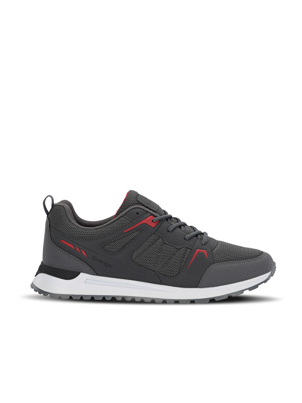 SLAZENGER ORYON I Erkek  Koyu Gri / Kırmızı Koşu & Yürüyüş Spor Ayakkabısı