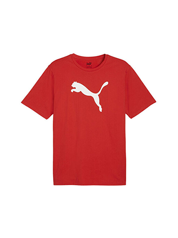 Puma Teamrise Logo Jersey Pamuk Erkek Günlük Tişört 65870501 Kırmızı
