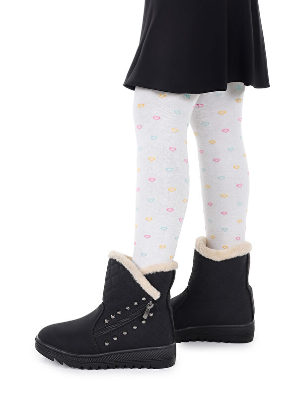 Hezan Fermuarlı Kız Çocuk Bot Ayakkabı - Görsel 4