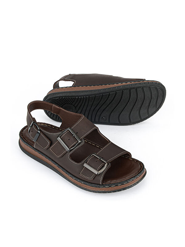 Ziya Ayakkabi Haki Ziya Ayakkabi Hakiki Erkek Deri Sandalet 1611045ZS3