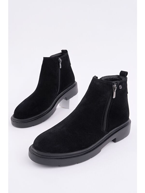 ASTRA Hakiki Deri Çift Fermuarlı Erkek Casual Kışlık Bot - Görsel 2