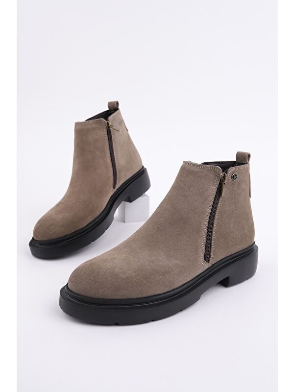 ASTRA Hakiki Deri Çift Fermuarlı Erkek Casual Kışlık Bot - Görsel 2