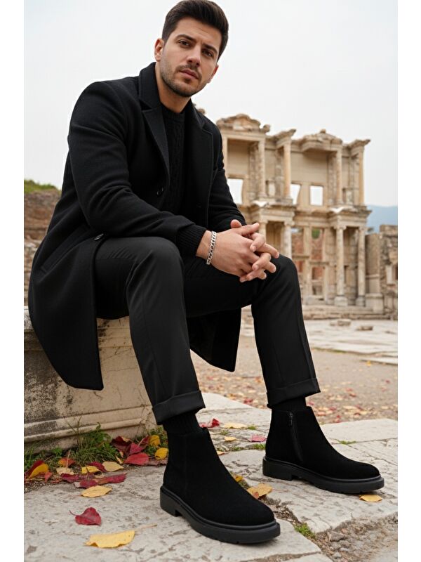 ASTRA Hakiki Deri Çift Fermuarlı Erkek Casual Kışlık Bot - Görsel 6