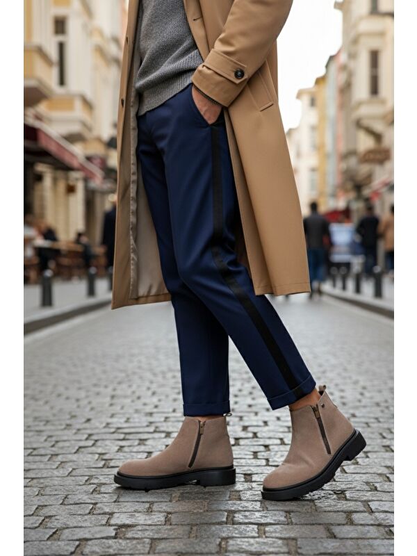 ASTRA Hakiki Deri Çift Fermuarlı Erkek Casual Kışlık Bot - Görsel 6