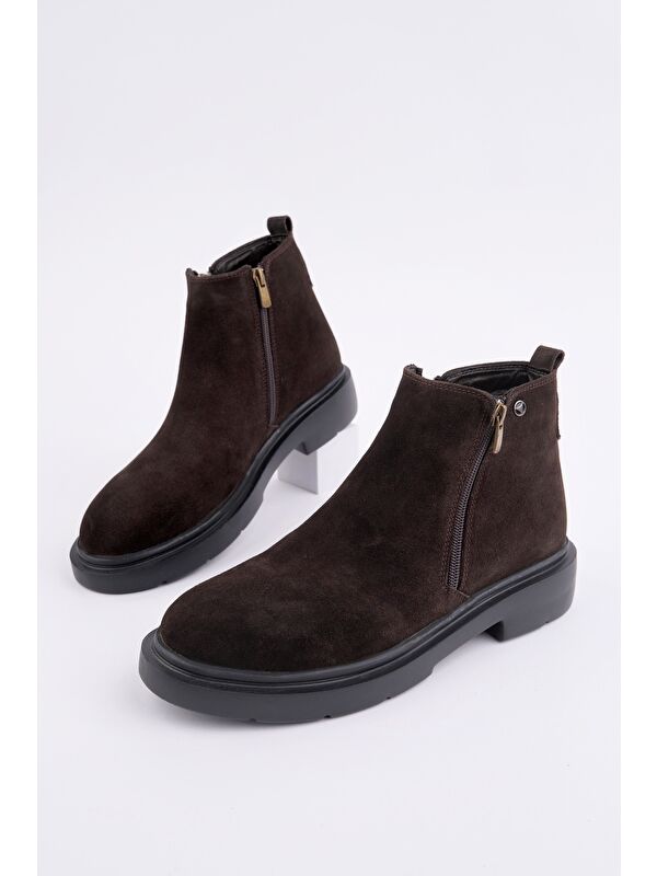 ASTRA Hakiki Deri Çift Fermuarlı Erkek Casual Kışlık Bot - Görsel 3