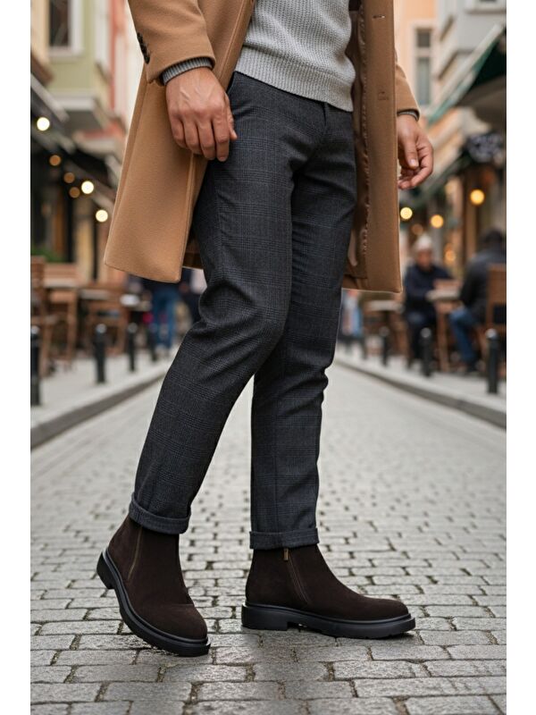 ASTRA Hakiki Deri Çift Fermuarlı Erkek Casual Kışlık Bot - Görsel 6