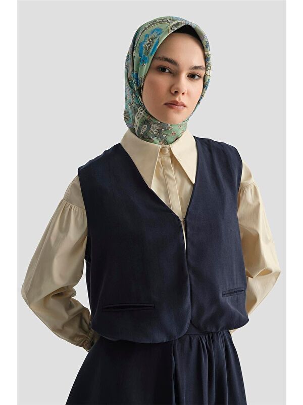 ARMİNE Yelekli 2 Li Lyocell Takım 25Y6050 Lacivert