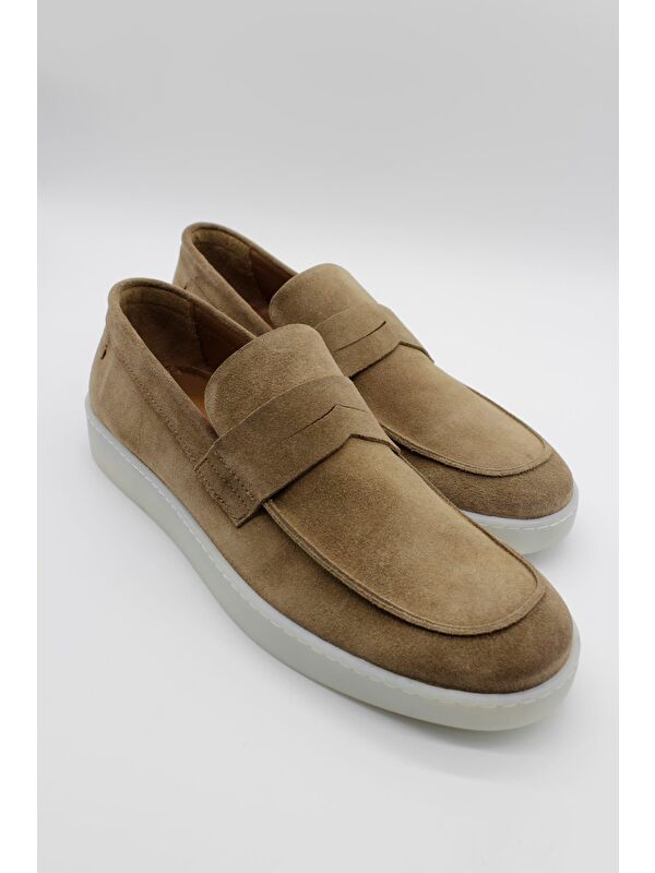 Camel %100 Deri Süet Bağcıksız Casual Ayakkabı 1033240166 - Görsel 4