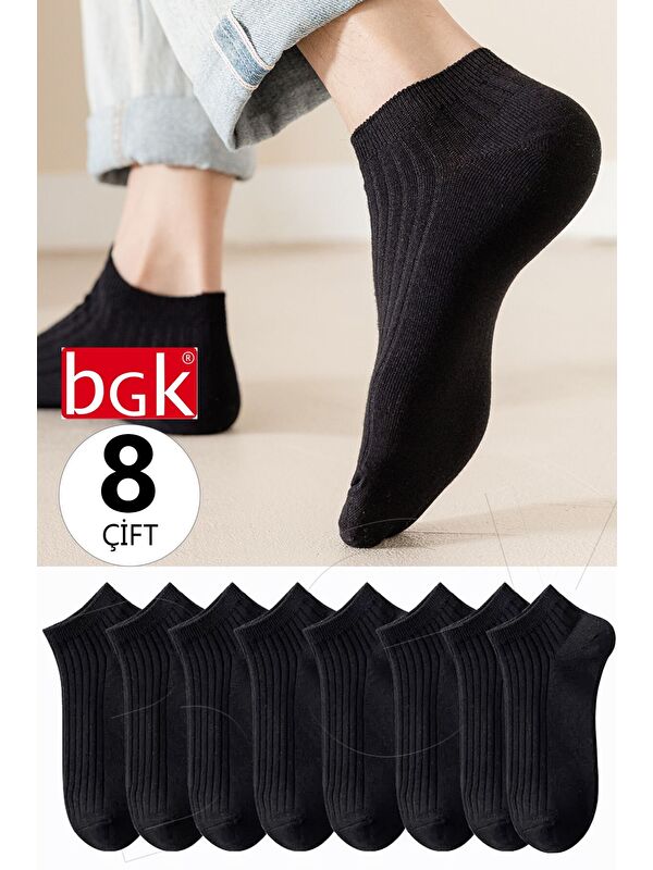 BGK Unisex 8 Çift Renkli Çizgili Çorap