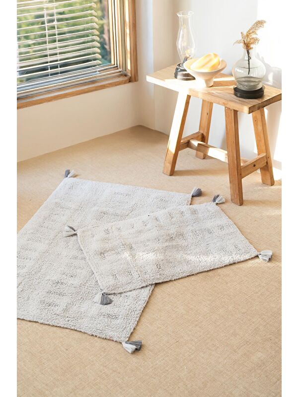 İrya Togo 2’li Takım Banyo Paspası %100 Pamuk 40x60 + 60x90 Gri