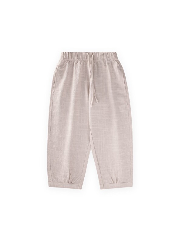 CİGİT Keten Boyfriend Pantolon 2-10 Yaş Bej