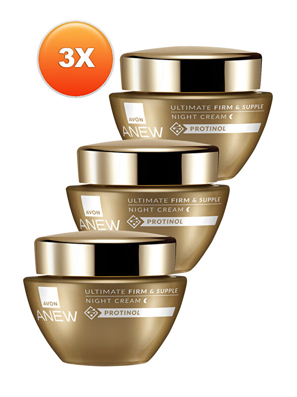 AVON Anew Ultimate Firm & Supple Gece Kremi 50 Ml. Üçlü Set