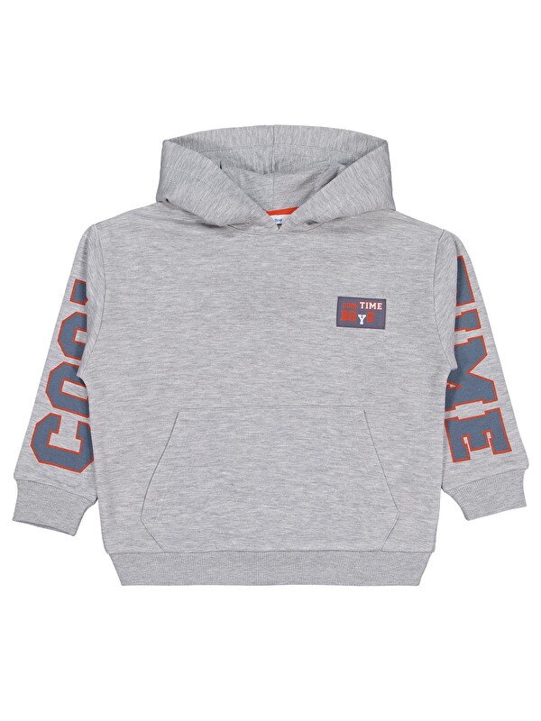 Civil Boys Cool Team Baskılı 6-9 Yaş Sweatshirt - Gri